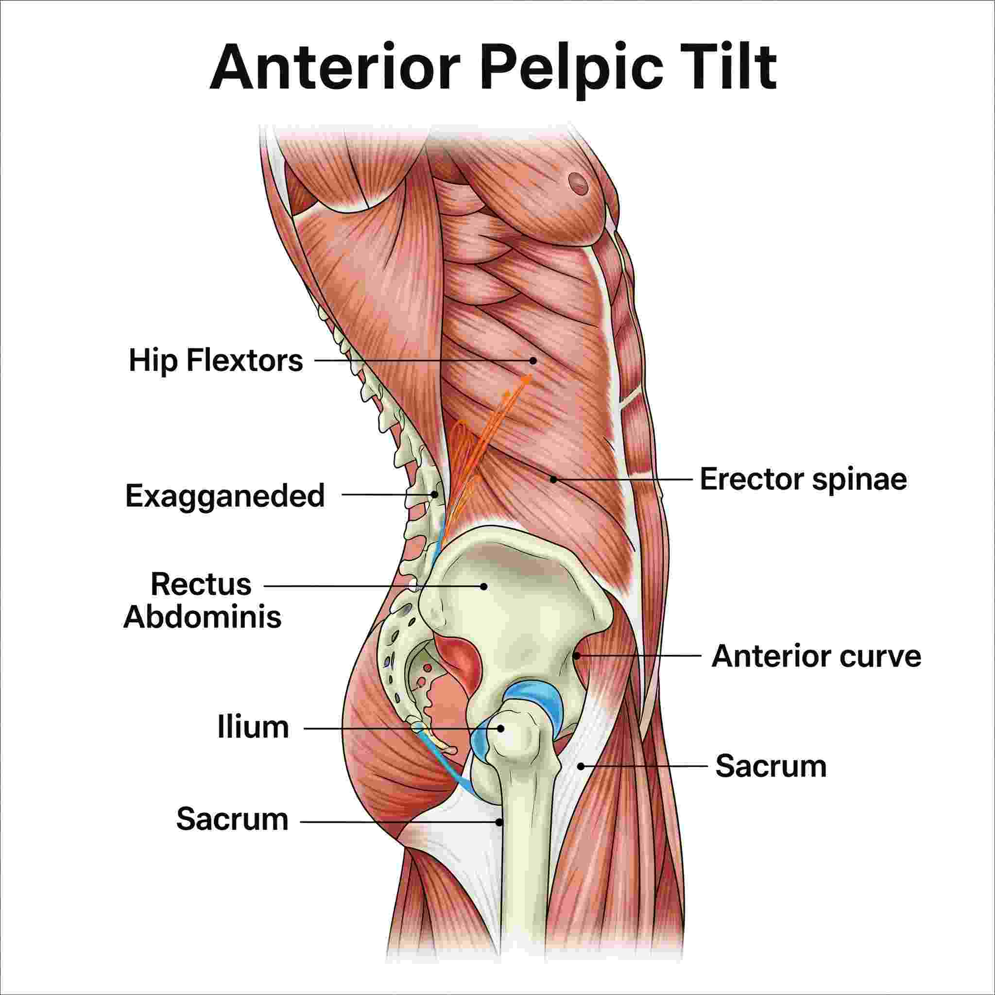Anterior pelvic cock (tilt)
