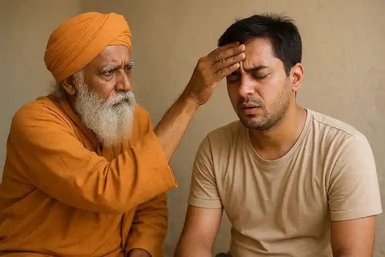 आजकल की फैलती बीमारियाँ । बुखार से पीड़ित व्यक्ति।